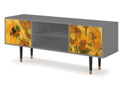Mueble de TV - 170х69х48 cm - T2 - Sunflowers, Cinza^ Móvel De Tv