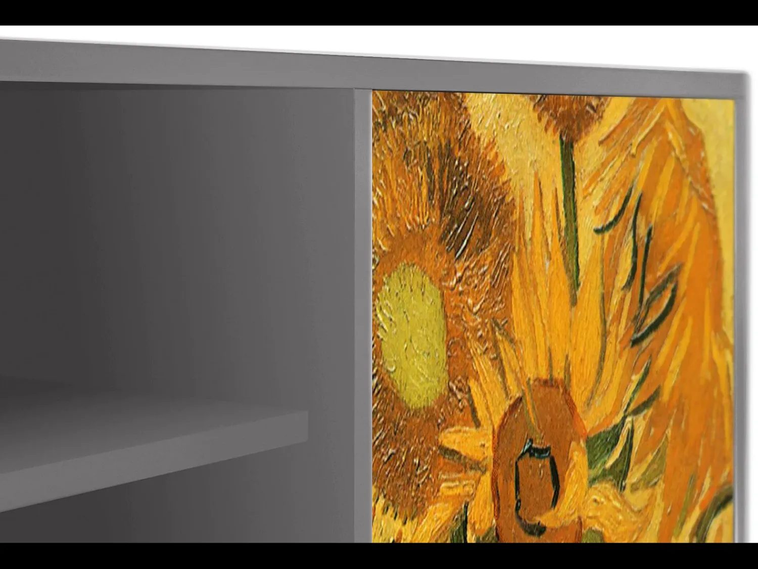 Mueble de TV - 170х69х48 cm - T2 - Sunflowers, Cinza^ Móvel De Tv