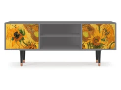 Mueble de TV - 170х69х48 cm - T2 - Sunflowers, Cinza^ Móvel De Tv
