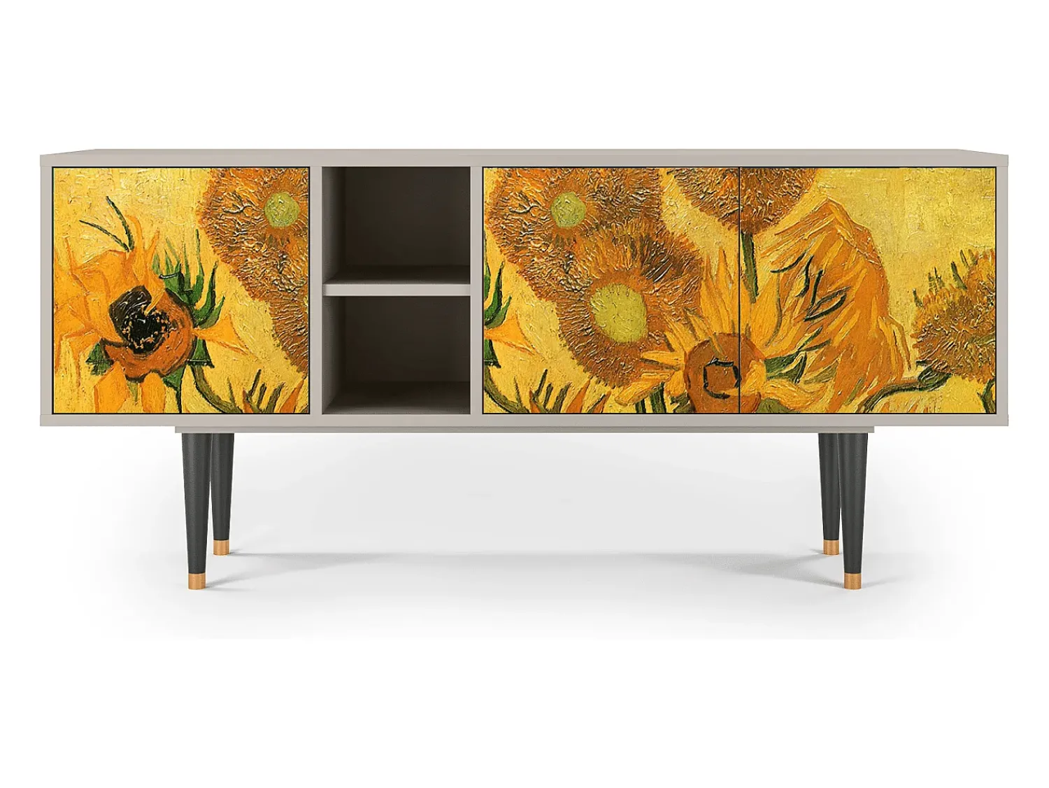 Mueble de TV - 150х69х41 cm - T5 - Sunflowers, Areia^ Móvel De Tv