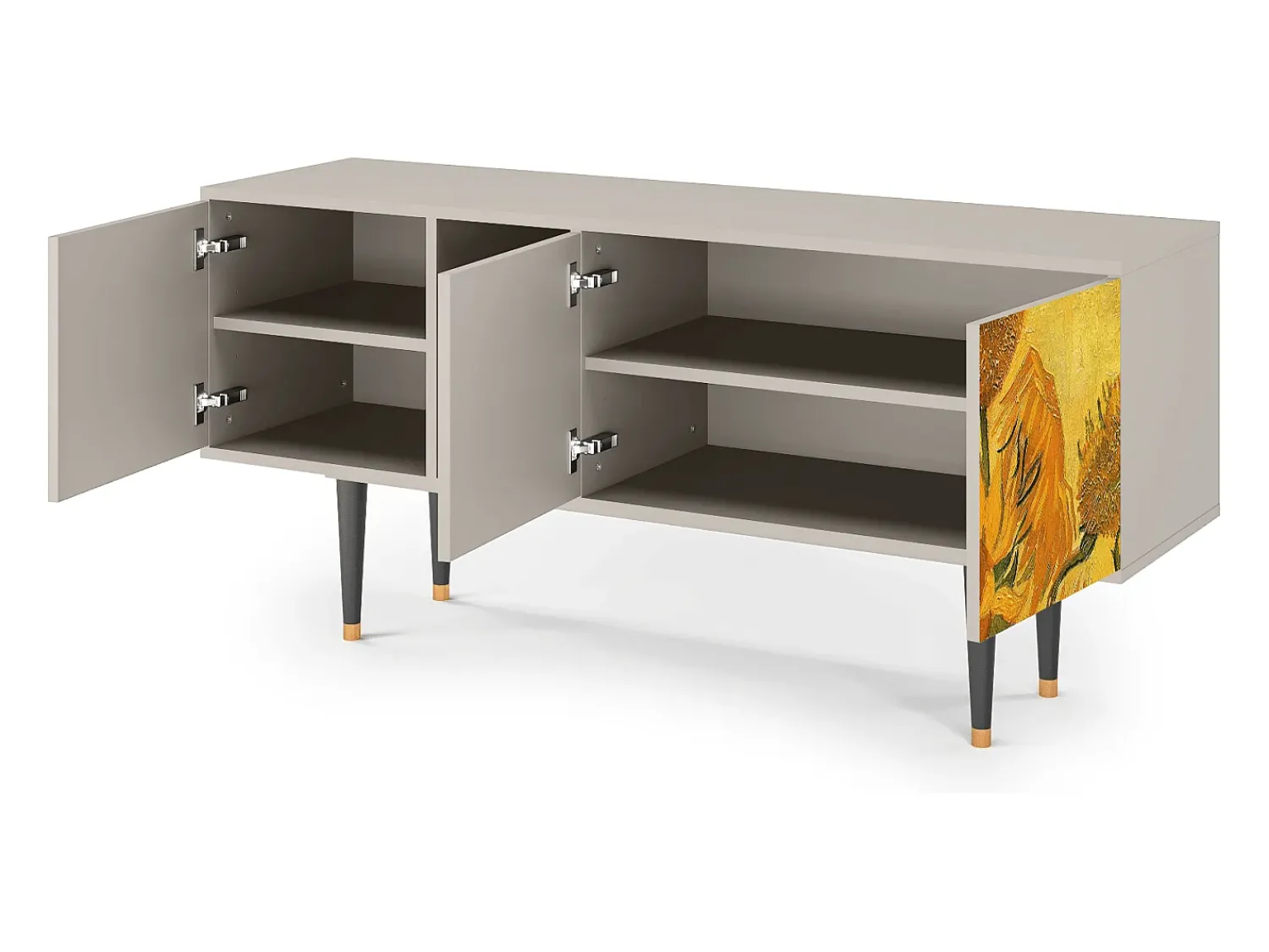 Mueble de TV - 150х69х41 cm - T5 - Sunflowers, Areia^ Móvel De Tv