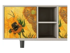 Mueble de TV - 150х69х41 cm - T5 - Sunflowers, Areia^ Móvel De Tv
