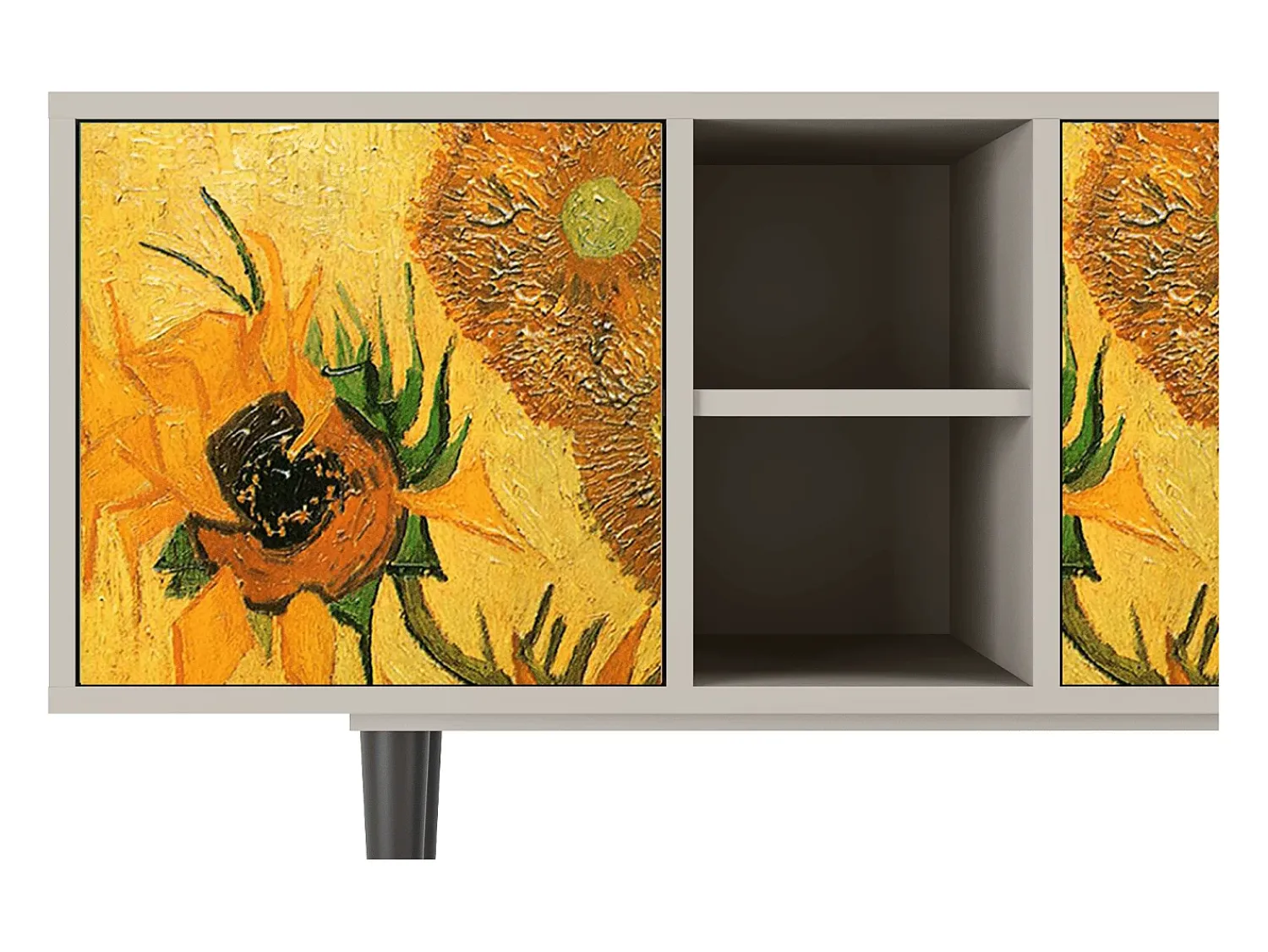 Mueble de TV - 150х69х41 cm - T5 - Sunflowers, Areia^ Móvel De Tv