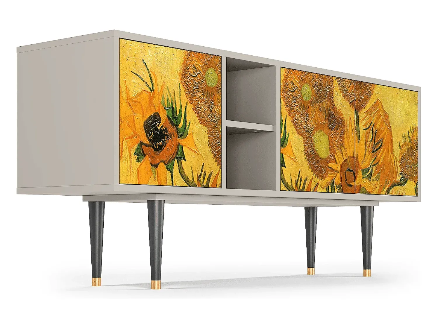 Mueble de TV - 150х69х41 cm - T5 - Sunflowers, Areia^ Móvel De Tv