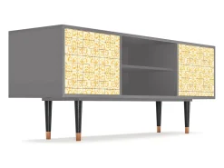 Móvel De Tv* Mueble de TV - 170х69х48 cm - T2 - Sunshiny Tile, Cinza Cinzento