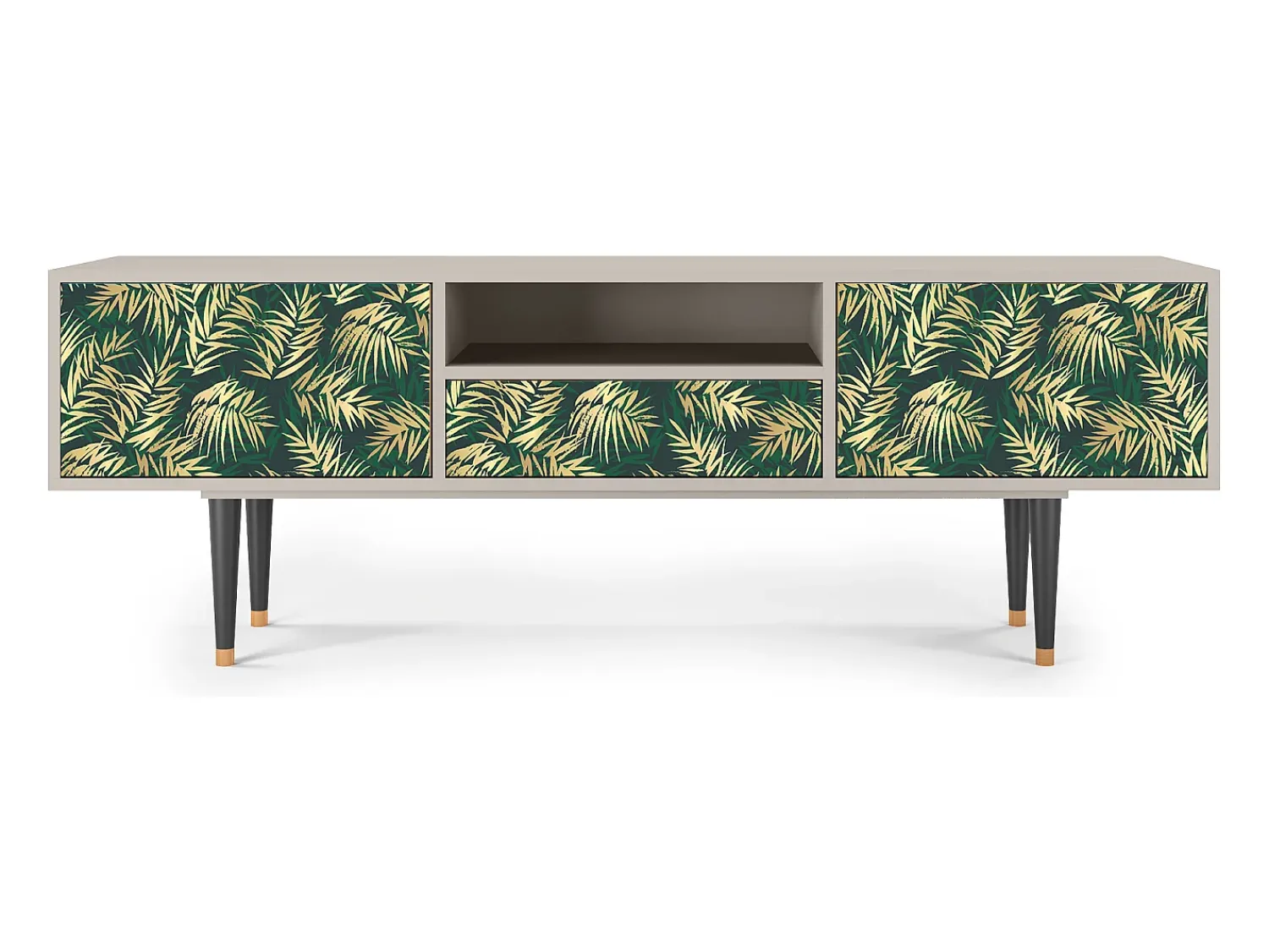 Móvel De Tv* Mueble de TV - 170х59х41 cm - T6 - Sunny Palm Tree, Areia Bege