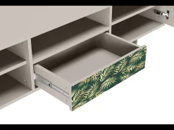 Móvel De Tv* Mueble de TV - 170х59х41 cm - T6 - Sunny Palm Tree, Areia Bege