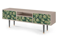 Móvel De Tv* Mueble de TV - 170х59х41 cm - T6 - Sunny Palm Tree, Areia Bege
