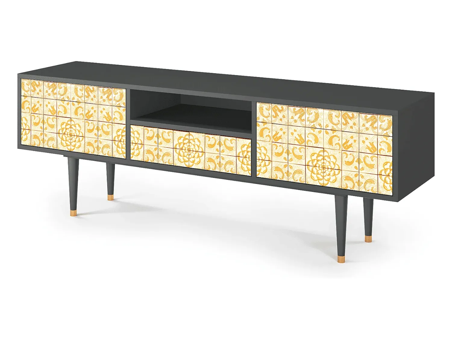 Sale Mueble de TV - 170х59х41 cm - T6 - Sunshiny Tile, Antracite Cinza antracite