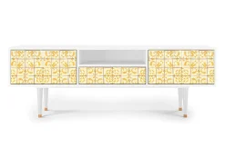 Móvel De Tv| Mueble de TV - 170х59х41 cm - T6 - Sunshiny Tile, Branco Bege