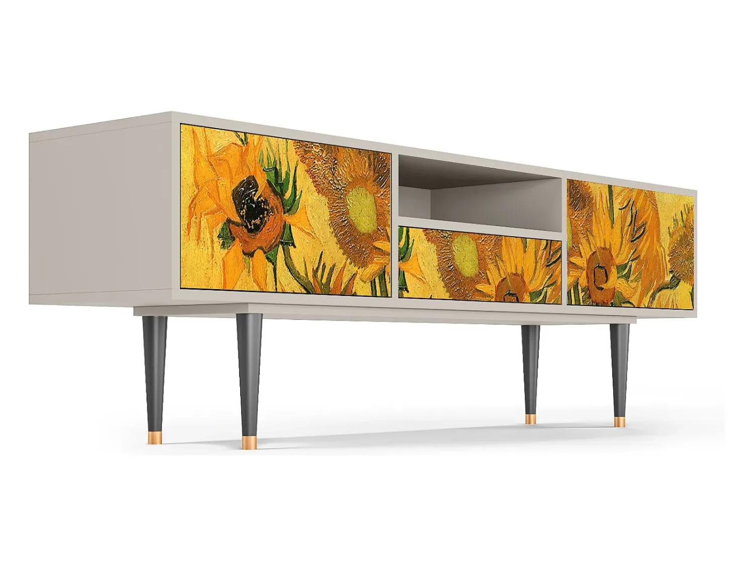 Hot Mueble de TV - 170х59х41 cm - T6 - Sunflowers, Areia Bege