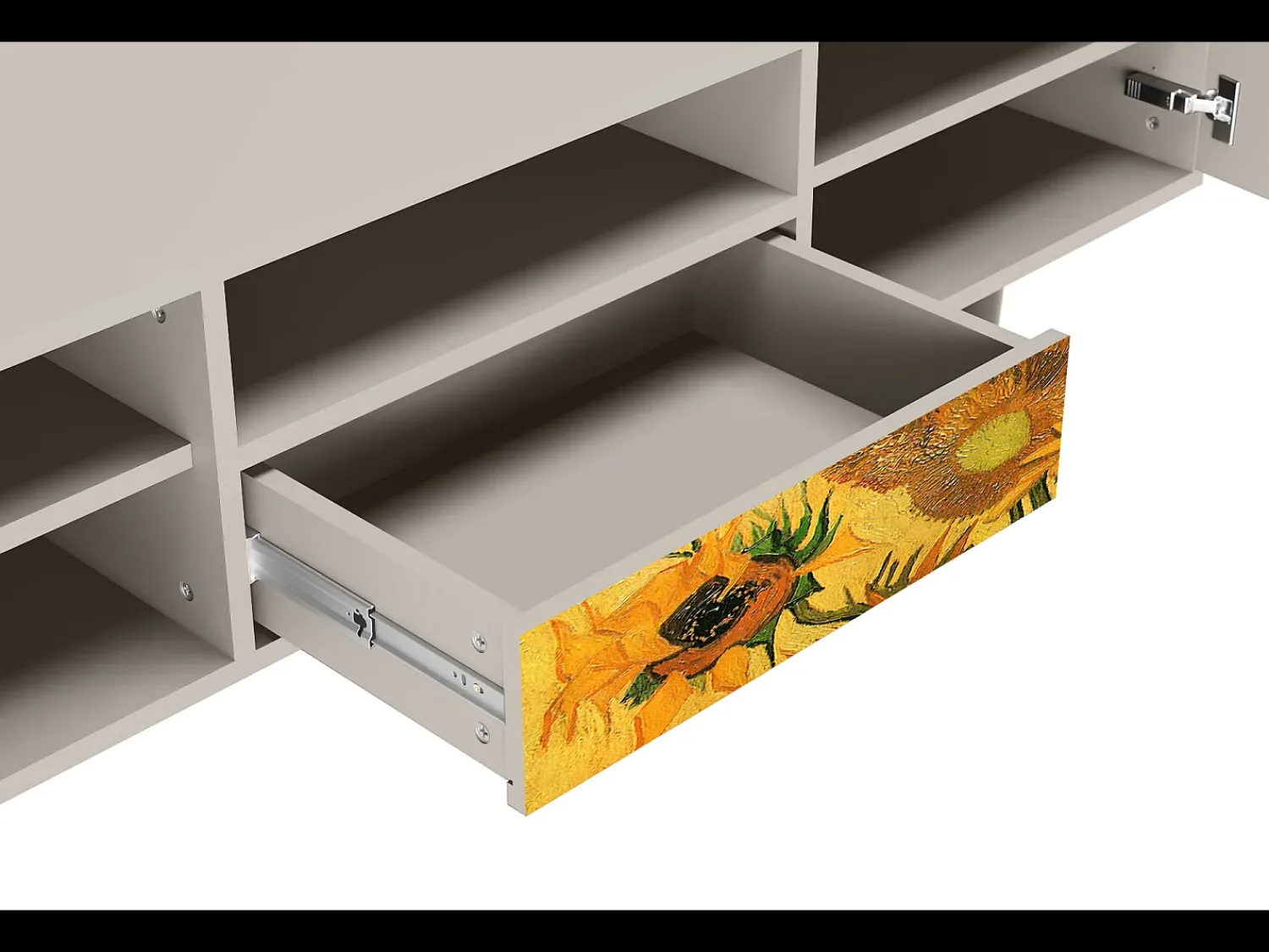 Hot Mueble de TV - 170х59х41 cm - T6 - Sunflowers, Areia Bege