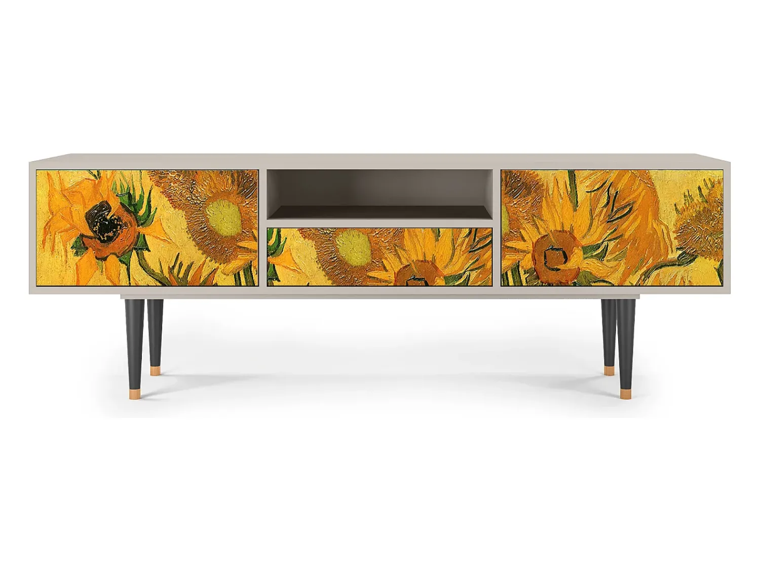 Hot Mueble de TV - 170х59х41 cm - T6 - Sunflowers, Areia Bege
