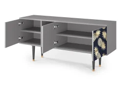 Móvel De Tv* Mueble de TV - 150х69х41 cm - T5 - Sunny Pineaple, Cinza Cinzento