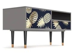 Clearance Mueble de TV - 115х59х48 cm - T3 - Sunny Pineaple, Cinza Cinzento