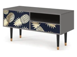 Clearance Mueble de TV - 115х59х48 cm - T3 - Sunny Pineaple, Cinza Cinzento