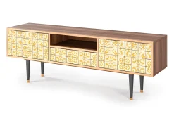 Móvel De Tv| Mueble de TV - 170х59х41 cm - T6 - Sunshiny Tile, Nogueira Castanho