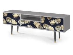 New Mueble de TV - 170х59х41 cm - T6 - Sunny Pineaple, Cinza Cinzento