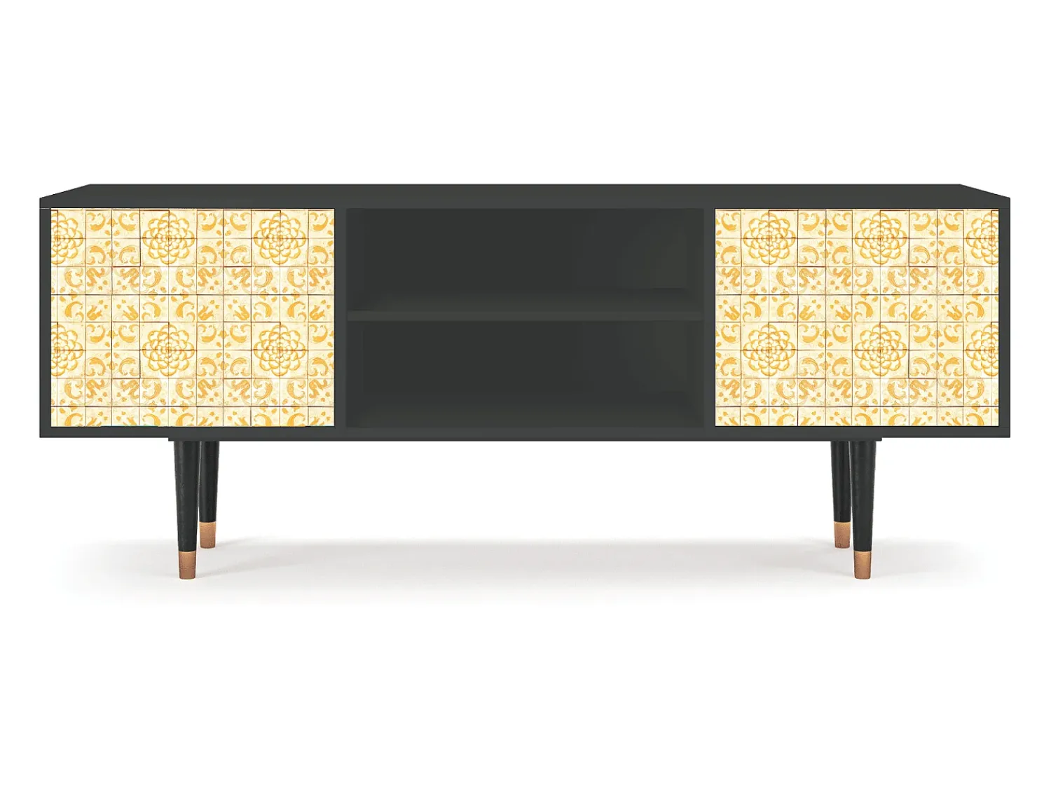 Móvel De Tv| Mueble de TV - 170х69х48 cm - T2 - Sunshiny Tile, Antracite Cinza antracite