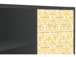Móvel De Tv| Mueble de TV - 170х69х48 cm - T2 - Sunshiny Tile, Antracite Cinza antracite