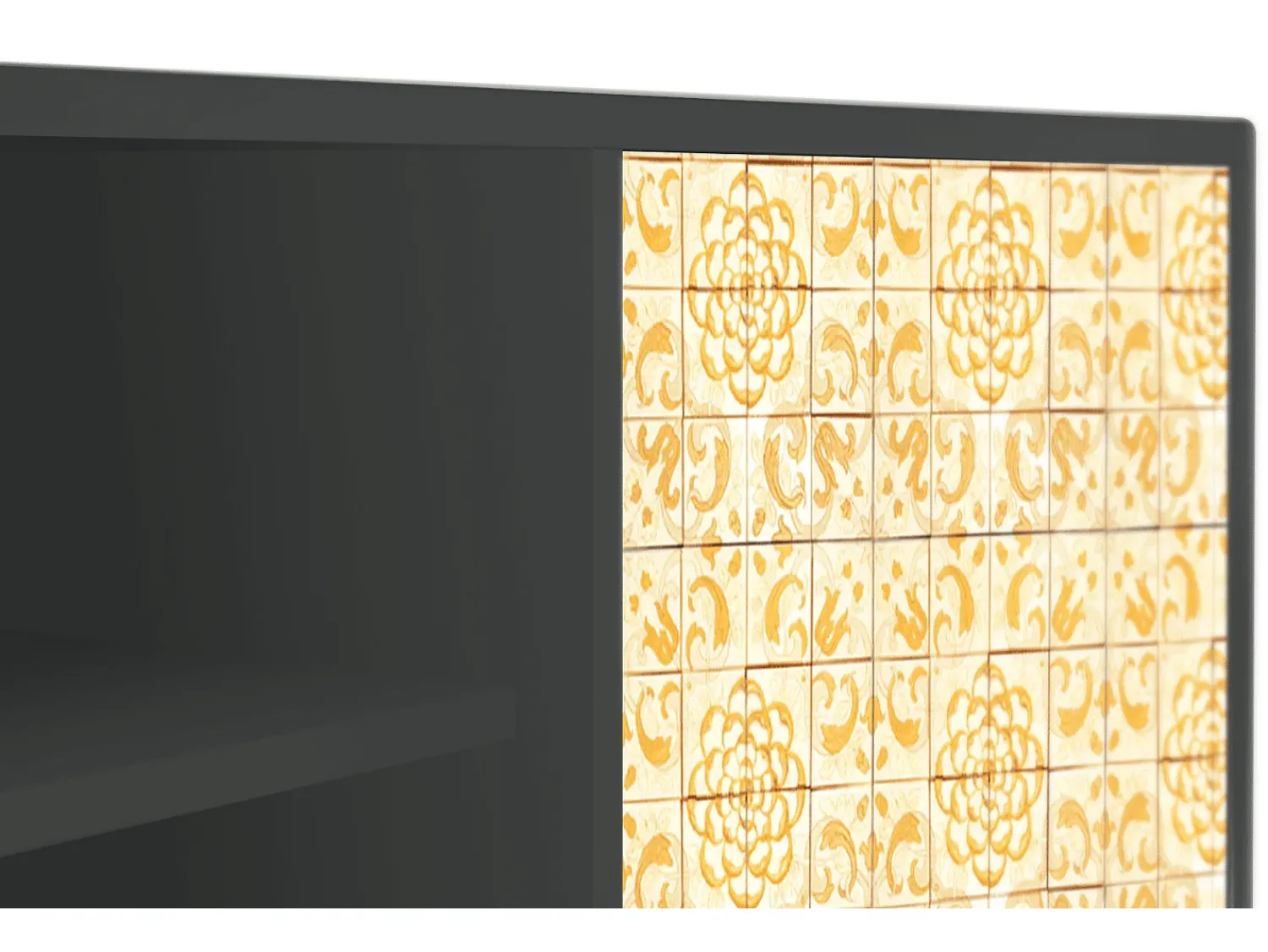 Móvel De Tv| Mueble de TV - 170х69х48 cm - T2 - Sunshiny Tile, Antracite Cinza antracite