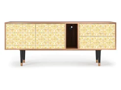 Móvel De Tv| Mueble de TV - 170х69х48 cm - T1 - Sunshiny Tile, Nogueira Castanho