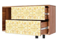 Móvel De Tv| Mueble de TV - 170х69х48 cm - T1 - Sunshiny Tile, Nogueira Castanho