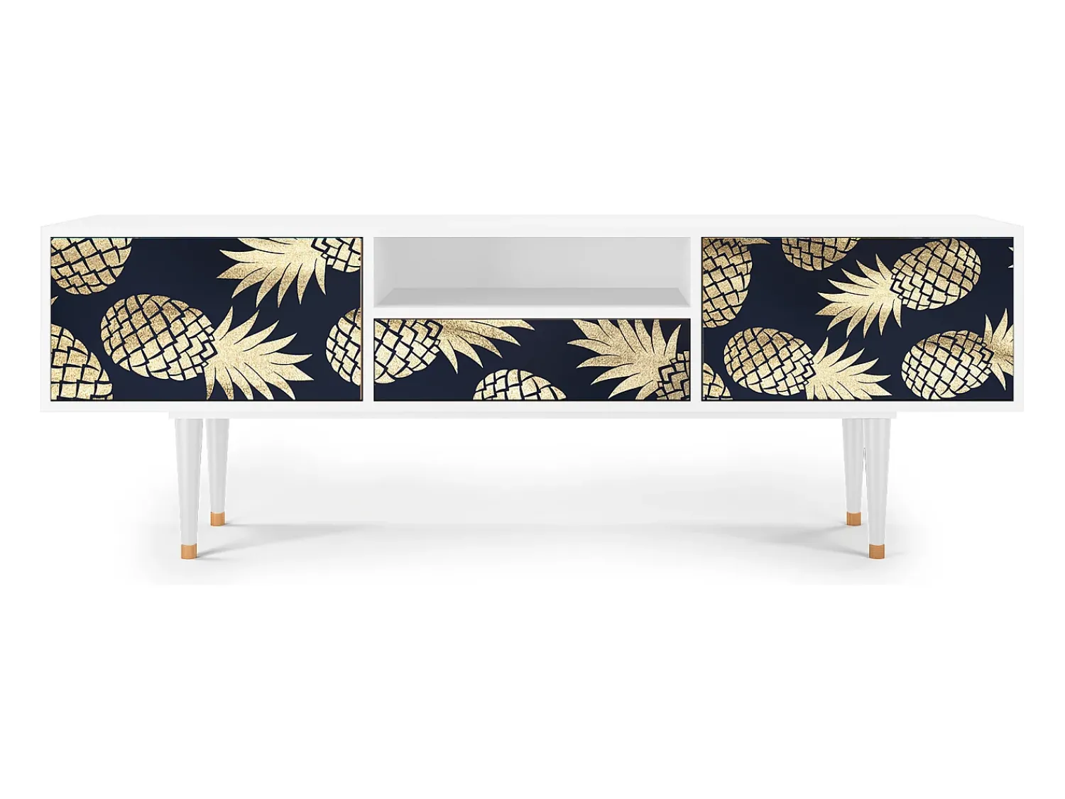 Móvel De Tv| Mueble de TV - 170х59х41 cm - T6 - Sunny Pineaple, Branco Bege