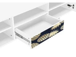 Móvel De Tv| Mueble de TV - 170х59х41 cm - T6 - Sunny Pineaple, Branco Bege