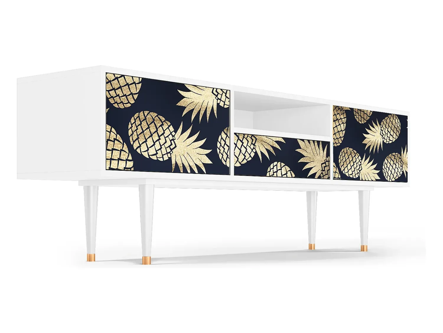 Móvel De Tv| Mueble de TV - 170х59х41 cm - T6 - Sunny Pineaple, Branco Bege