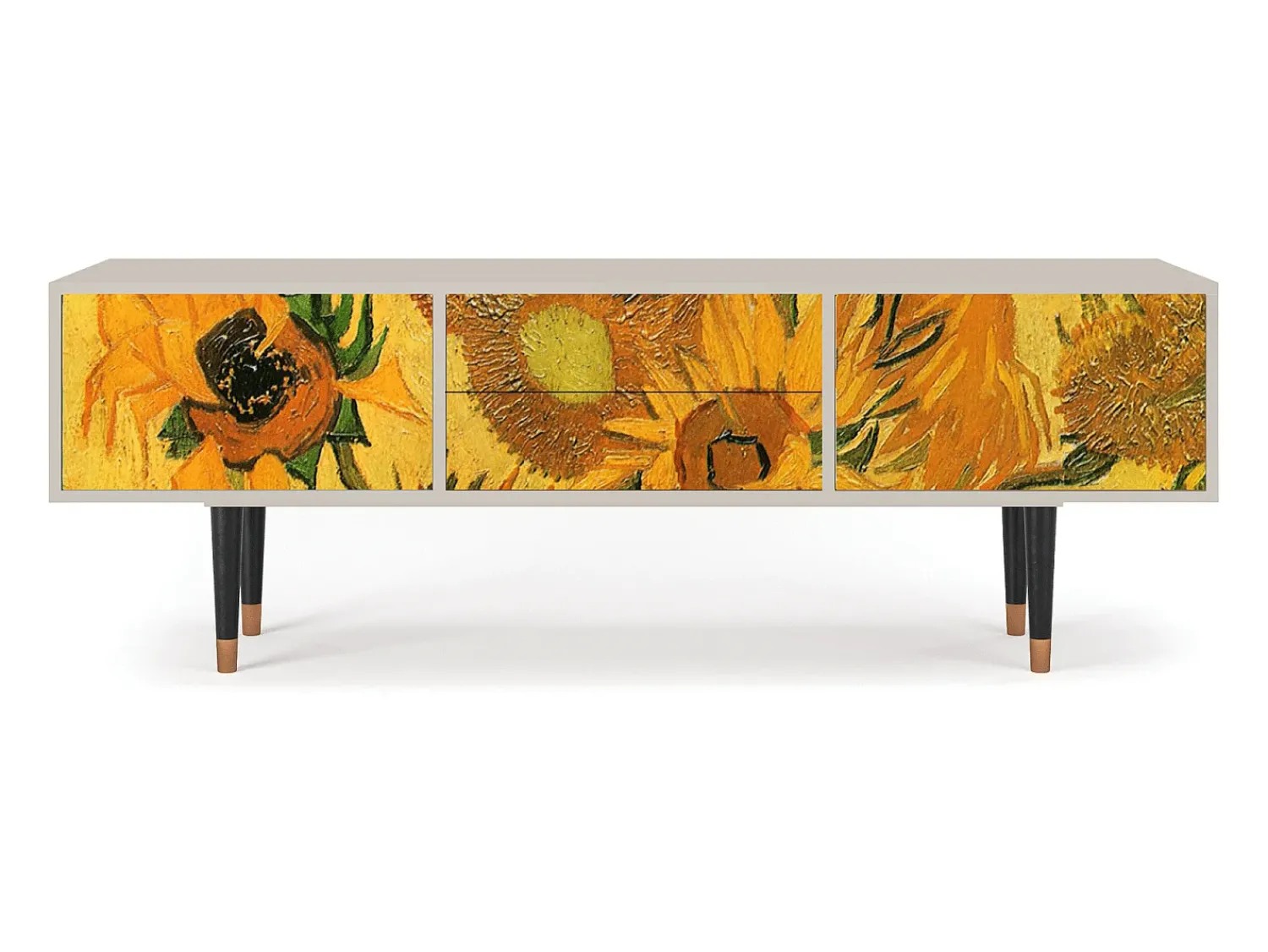 Mueble de TV - 170х59х48 cm - T4 - Sunflowers, Areia Bege