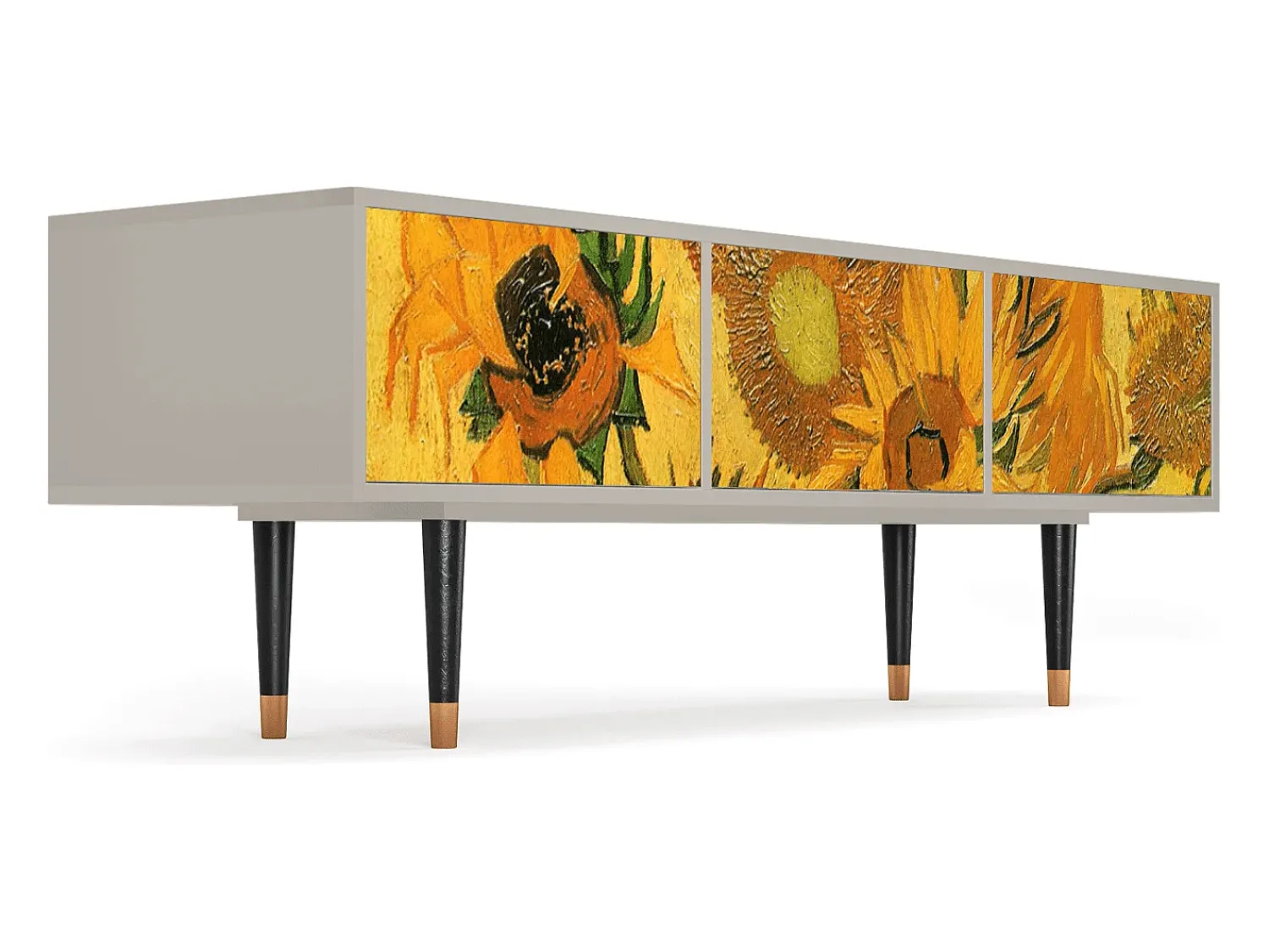 Mueble de TV - 170х59х48 cm - T4 - Sunflowers, Areia Bege