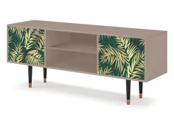 Móvel De Tv| Mueble de TV - 170х69х48 cm - T2 - Sunny Palm Tree, Latte Bege
