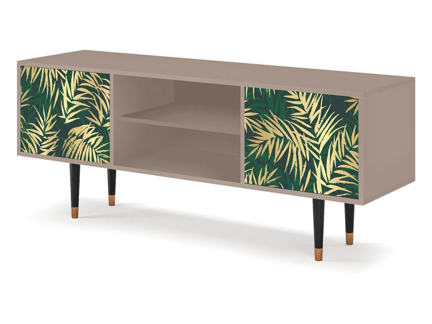 Móvel De Tv| Mueble de TV - 170х69х48 cm - T2 - Sunny Palm Tree, Latte Bege