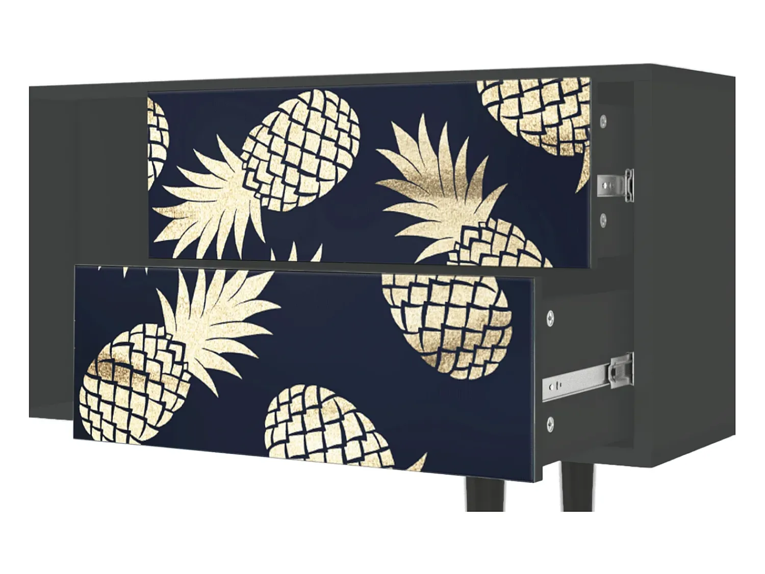 Discount Mueble de TV - 170х69х48 cm - T1 - Sunny Pineaple, Antracite Cinza antracite