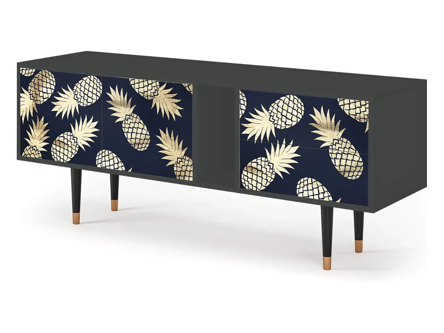 Discount Mueble de TV - 170х69х48 cm - T1 - Sunny Pineaple, Antracite Cinza antracite