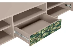 Móvel De Tv* Mueble de TV - 170х59х41 cm - T6 - Sunny Palm Tree, Latte Bege