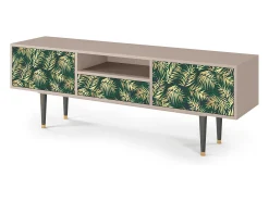 Móvel De Tv* Mueble de TV - 170х59х41 cm - T6 - Sunny Palm Tree, Latte Bege