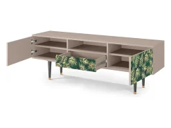 Móvel De Tv* Mueble de TV - 170х59х41 cm - T6 - Sunny Palm Tree, Latte Bege