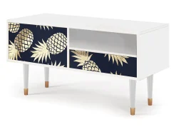 Móvel De Tv* Mueble de TV - 115х59х48 cm - T3 - Sunny Pineaple, Branco Bege