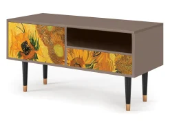 Mueble de TV - 115х59х48 cm - T3 - Sunflowers, Latte Bege