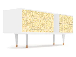 Móvel De Tv| Mueble de TV - 170х69х48 cm - T1 - Sunshiny Tile, Branco Bege