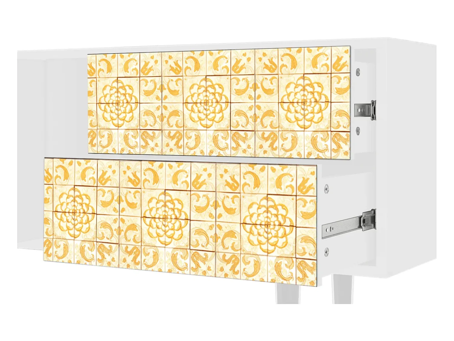 Móvel De Tv| Mueble de TV - 170х69х48 cm - T1 - Sunshiny Tile, Branco Bege