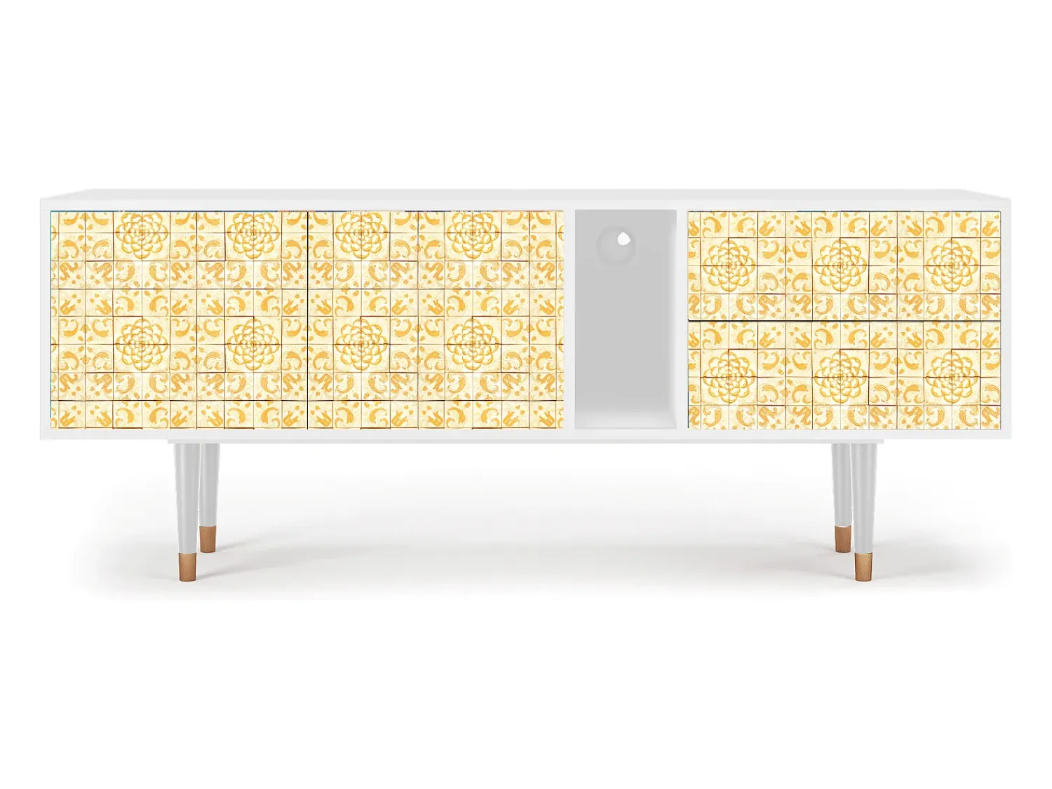 Móvel De Tv| Mueble de TV - 170х69х48 cm - T1 - Sunshiny Tile, Branco Bege