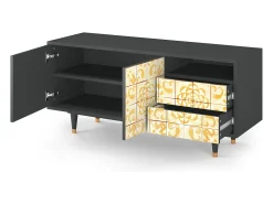 Mueble de TV - 125х56х41 cm - T7 - Sunshiny Tile, Antracite^ Móvel De Tv