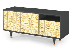 Mueble de TV - 125х56х41 cm - T7 - Sunshiny Tile, Antracite^ Móvel De Tv