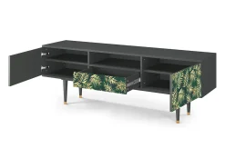 New Mueble de TV - 170х59х41 cm - T6 - Sunny Palm Tree, Antracite Cinza antracite
