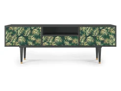 New Mueble de TV - 170х59х41 cm - T6 - Sunny Palm Tree, Antracite Cinza antracite