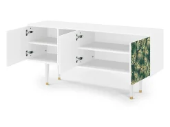 Discount Mueble de TV - 150х69х41 cm - T5 - Sunny Palm Tree, Branco Bege