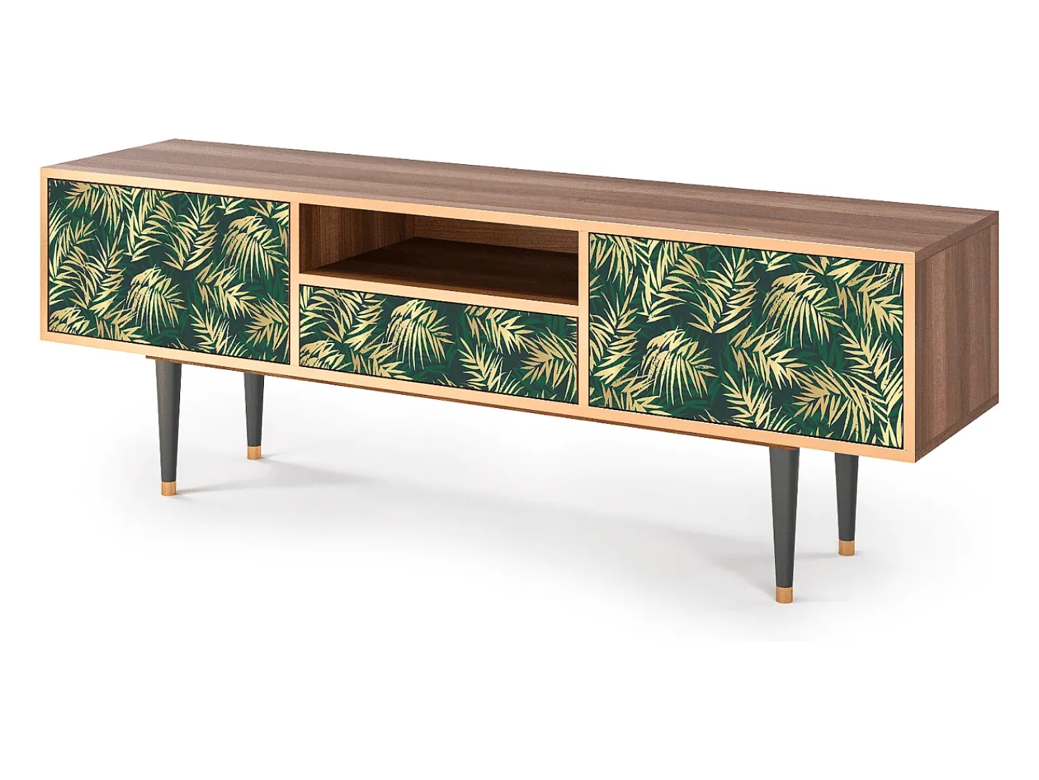 Mueble de TV - 170х59х41 cm - T6 - Sunny Palm Tree, Nogueira^ Móvel De Tv